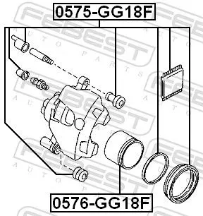 FEBEST FEBEST (0575-GG18F) Repair Kit, brake caliper 
