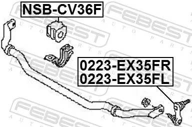 FEBEST FEBEST NSB-CV36F Mounting, stabiliser bar 