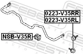 FEBEST FEBEST 0223-V35RR FEBEST 0223-V35RR Antiroll Bar Stabiliser Drop Link 