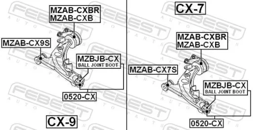 FEBEST FEBEST (0520-CX) Ball Joint 