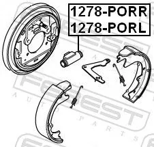 FEBEST FEBEST (1278-PORR) Wheel Brake Cylinder 