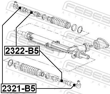 FEBEST FEBEST 2322-B5 Front FEBEST Inner Tie Rod 