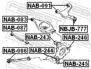 FEBEST FEBEST NAB-086 Mounting, control/trailing arm 