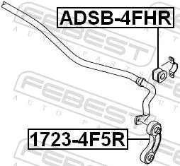 FEBEST FEBEST 1723-4F5R FEBEST 1723-4F5R Antiroll Bar Stabiliser Drop Link 