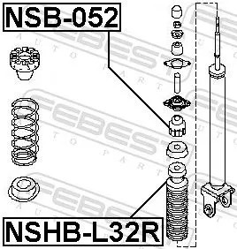 FEBEST FEBEST (NSHB-L32R) Protective Cap/Bellow, shock absorber 