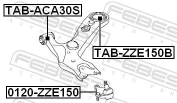 FEBEST FEBEST (TAB-ZZE150B) Mounting, control/trailing arm 