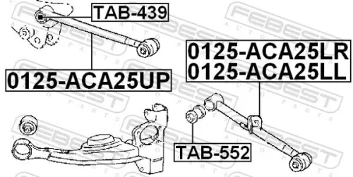 FEBEST FEBEST 0125-ACA25UP FEBEST 0125-ACA25UP Track Control Trailing Suspension Arm 