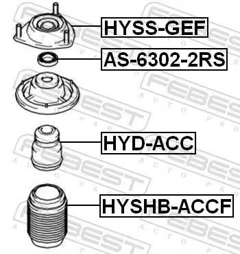 FEBEST FEBEST HYD-ACC Rubber Buffer, suspension 