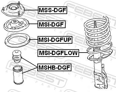 FEBEST FEBEST (MSHB-DGF) Protective Cap/Bellow, shock absorber 