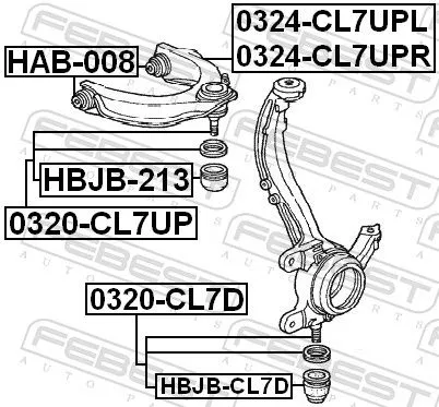 FEBEST FEBEST HBJB-CL7D Repair kit, supporting/ball joint 
