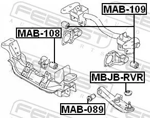 FEBEST FEBEST (MAB-108) Mounting, differential 