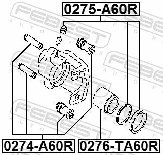 FEBEST FEBEST (0275-A60R) Repair Kit, brake caliper 