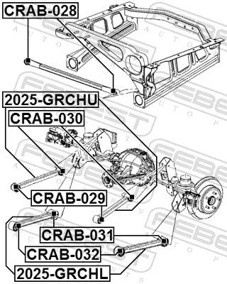 FEBEST FEBEST (CRAB-029) Mounting, control/trailing arm 