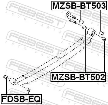 FEBEST FEBEST (FDSB-EQ) Bushing, leaf spring 