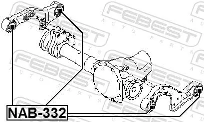 FEBEST FEBEST (NAB-332) Mounting, differential 