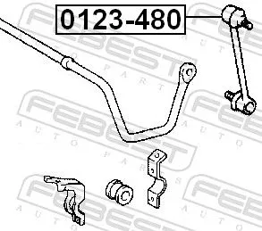 FEBEST FEBEST (0123-480) FEBEST 0123-480 Antiroll Bar Stabiliser Drop Link 