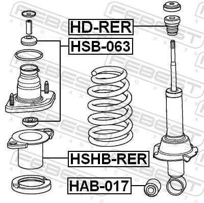 FEBEST FEBEST (HSHB-RER) Protective Cap/Bellow, shock absorber 