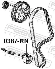 FEBEST FEBEST 0387-RN Tensioner Pulley, timing belt 