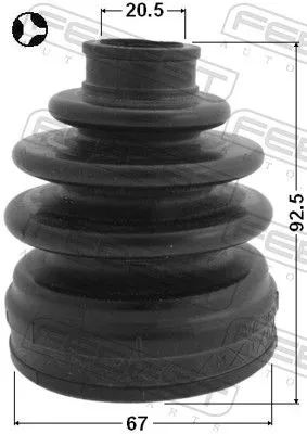 FEBEST FEBEST 0415-CY2AT Bellow, drive shaft 