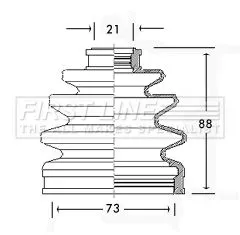 FIRST LINE FIRST LINE FCB2247  FIRST LINE Drive Shaft Cv Boot Kit 