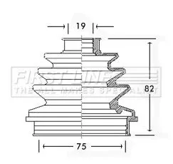 FIRST LINE FIRST LINE FCB2260  FIRST LINE Drive Shaft Cv Boot Kit 