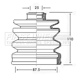 FIRST LINE FIRST LINE FCB2267  FIRST LINE Drive Shaft Cv Boot Kit 