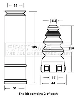 FIRST LINE FIRST LINE FPK7006  FIRST LINE Dust Cover Kit shock absorber 