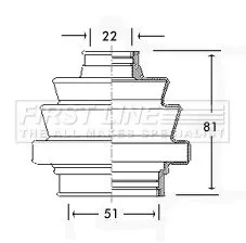 FIRST LINE FIRST LINE FCB2270  FIRST LINE Drive Shaft Cv Boot Kit 