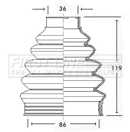 FIRST LINE FIRST LINE FCB2280  FIRST LINE Drive Shaft Cv Boot Kit 