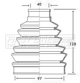 FIRST LINE FIRST LINE FCB2282  FIRST LINE Drive Shaft Cv Boot Kit 