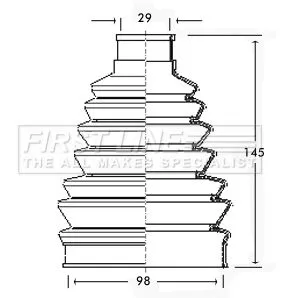 FIRST LINE FIRST LINE FCB2284  FIRST LINE Drive Shaft Cv Boot Kit 