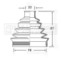  FIRST LINE Drive Shaft Cv Boot Kit