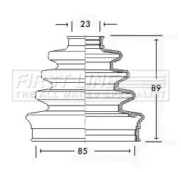 FIRST LINE FIRST LINE FCB2286  FIRST LINE Drive Shaft Cv Boot Kit 