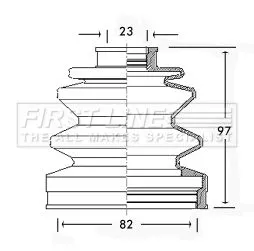  FIRST LINE Drive Shaft Cv Boot Kit
