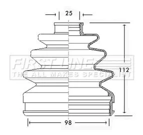 FIRST LINE FIRST LINE FCB2289  FIRST LINE Drive Shaft Cv Boot Kit 