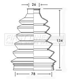 FIRST LINE FIRST LINE FCB2295  FIRST LINE Drive Shaft Cv Boot Kit 