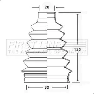  FIRST LINE Drive Shaft Cv Boot Kit