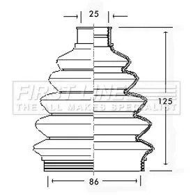  FIRST LINE Drive Shaft Cv Boot Kit