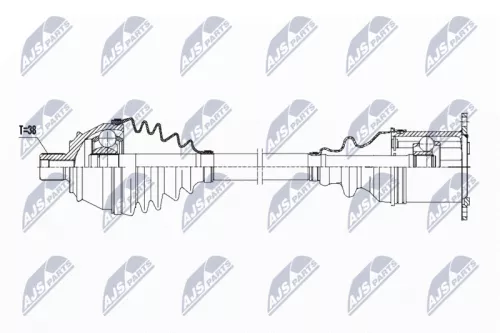 NTY NTY NPW-AU-023 NTY NPW-AU-023 Drive Shaft 