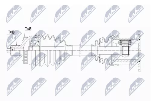 NTY NTY NPW-AU-029 NTY NPW-AU-029 Drive Shaft 