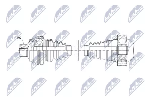 NTY NTY NPW-AU-082 NTY NPW-AU-082 Drive Shaft 
