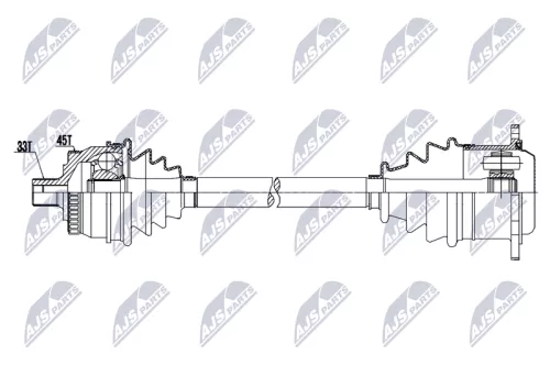 NTY NTY NPW-AU-098 NTY NPW-AU-098 Drive Shaft 