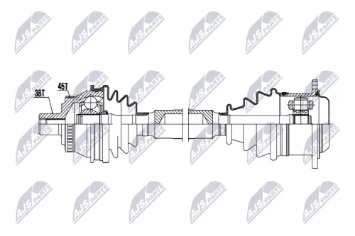 NTY NTY NPW-AU-102 NTY NPW-AU-102 Drive Shaft 