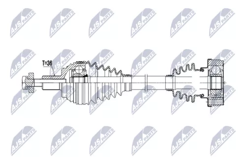 NTY NTY NPW-AU-106 NTY NPW-AU-106 Drive Shaft 