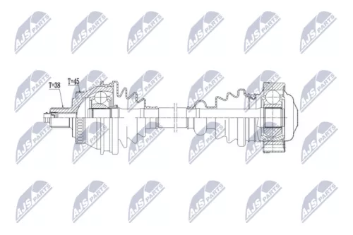 NTY NTY NPW-AU-111 NTY NPW-AU-111 Drive Shaft 