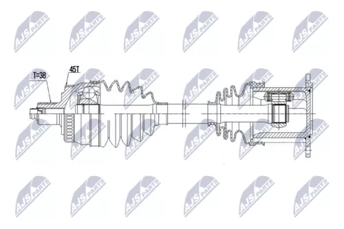 NTY NTY NPW-AU-113 NTY NPW-AU-113 Drive Shaft 