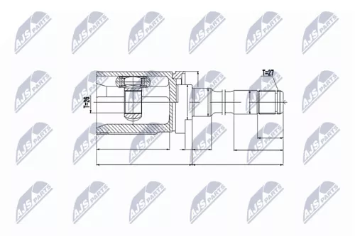 Front Right NTY Cv Joint & Boot Kit