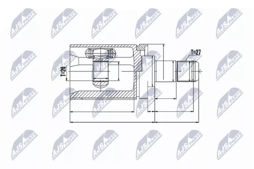 Front Left NTY Cv Joint & Boot Kit