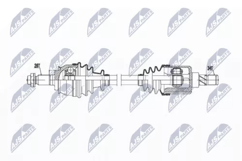 NTY NPW-BM-020 Drive Shaft