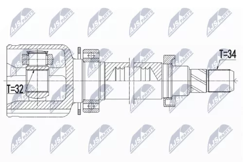 Front Right NTY Cv Joint & Boot Kit